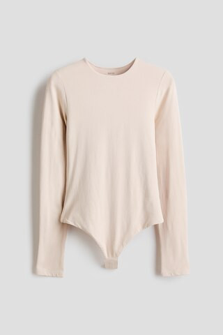 H & M - Sculpting Tangabody mit Langarm - Beige - Damen | H&M (DE, AT, CH, NL, FI)