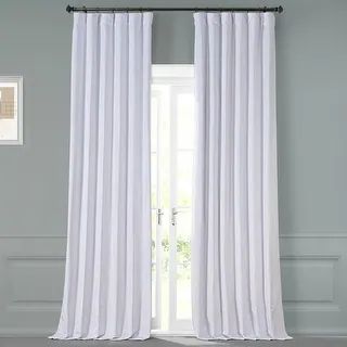 Exclusive Fabrics Performance Velvet Blackout Curtain Pair (2 Panels) - 50 X 84 - Iconic White | Bed Bath & Beyond