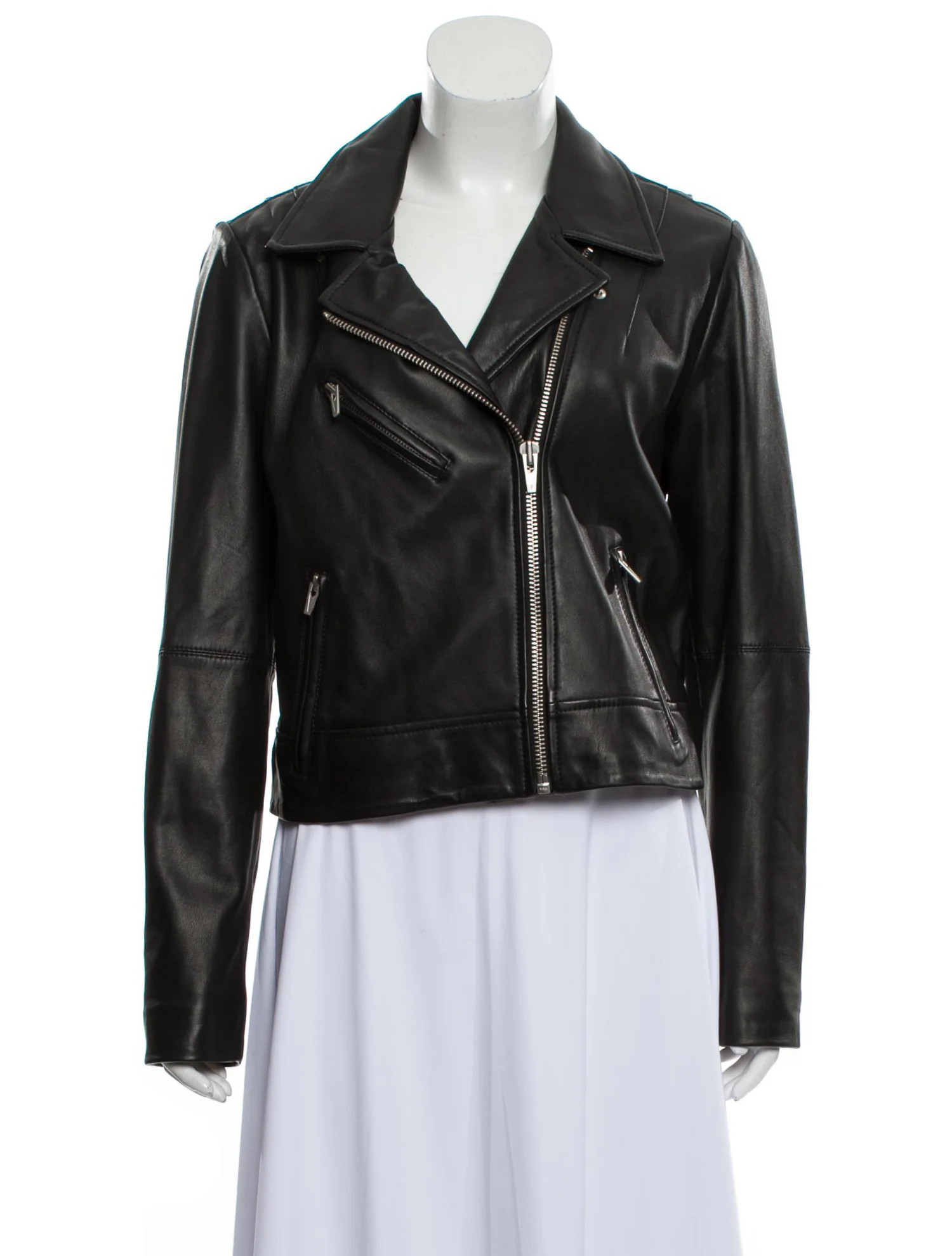 BA&SH Leather Biker Jacket - Clothing -
          W2H21491 | The RealReal | The RealReal