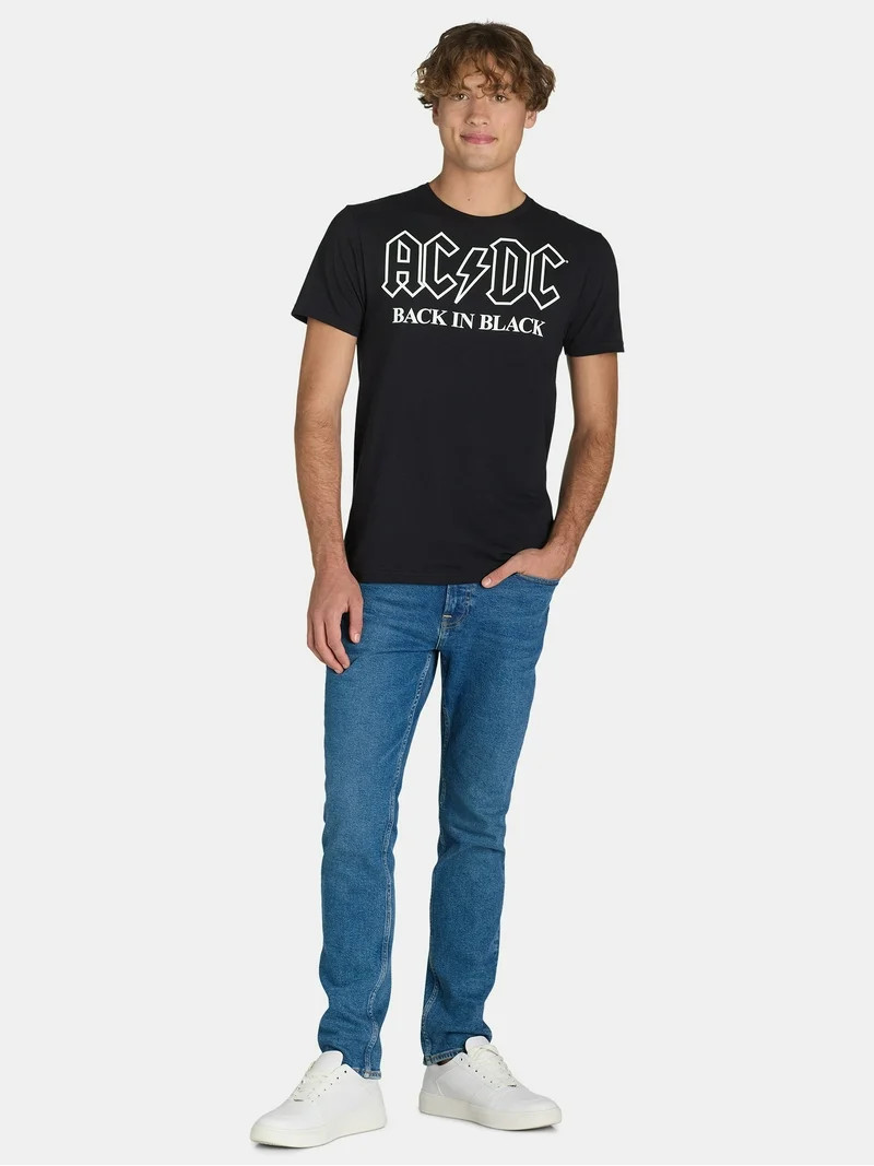 AC/DC Men’s & Big Men's Back in Black Graphic Tee Shirt, Sizes S-3XL | Walmart (US)