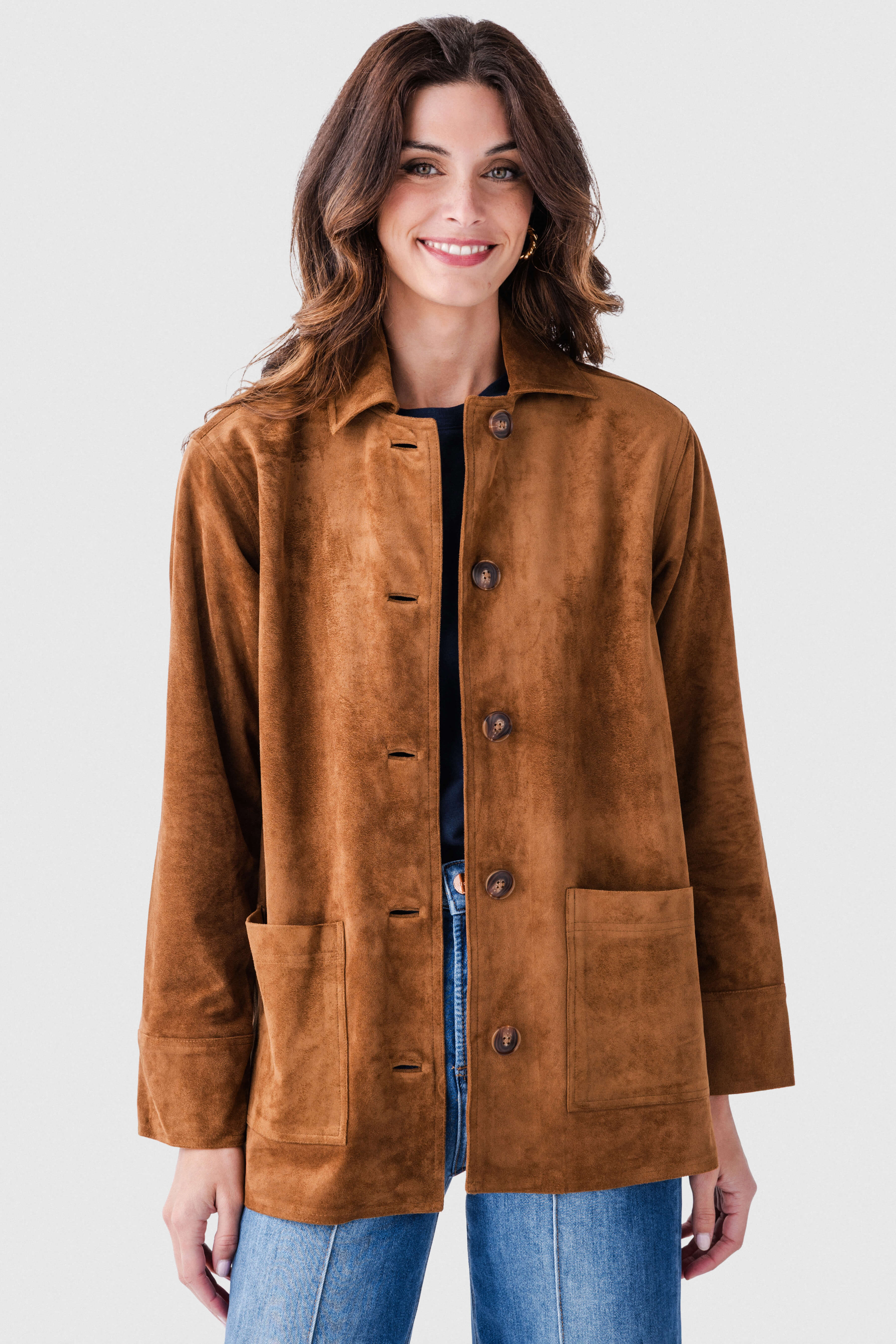 Z Supply Decker Suede Chore Jacket | Social Threads
