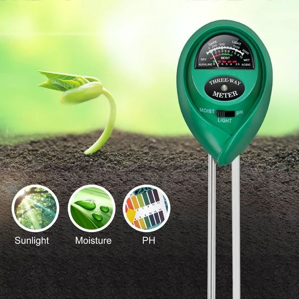 iPower Soil pH Meter, 3-in-1 Soil Test Kit for Moisture, Light & pH for Home and Garden, Lawn, Fa... | Walmart (US)
