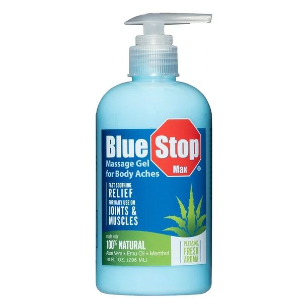 Blue Stop Max Massage Gel for Muscle and Joint Aches, 10 fl. oz. | Walmart (US)