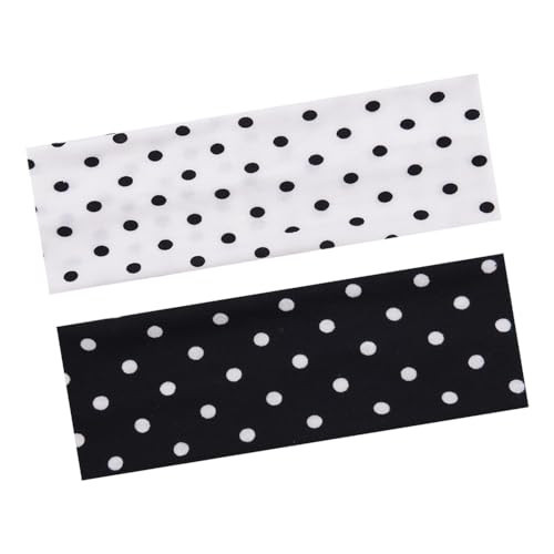 Vintage Polka Dot Sweatband Headband for Women Men Black and White Polka Dot Headbands Stretchy Spa Yoga Headbands for Workout Nonslip Elastic Bandanas for Women Men Hiking Running Sweatbands 2 pcs | Amazon (US)