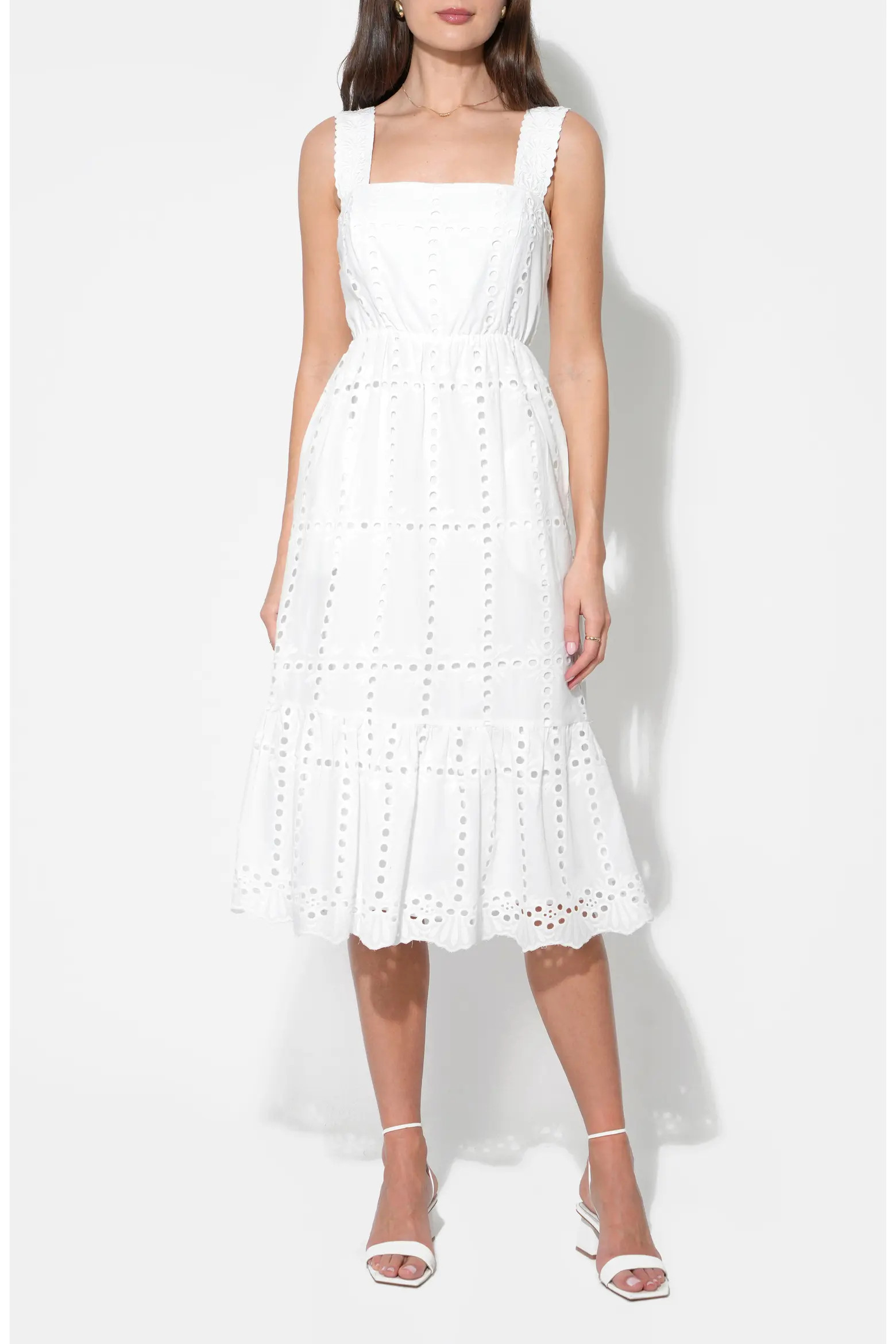 Savannah Scalloped Strap Cotton Eyelet Sundress (Women) | Nordstrom | Nordstrom
