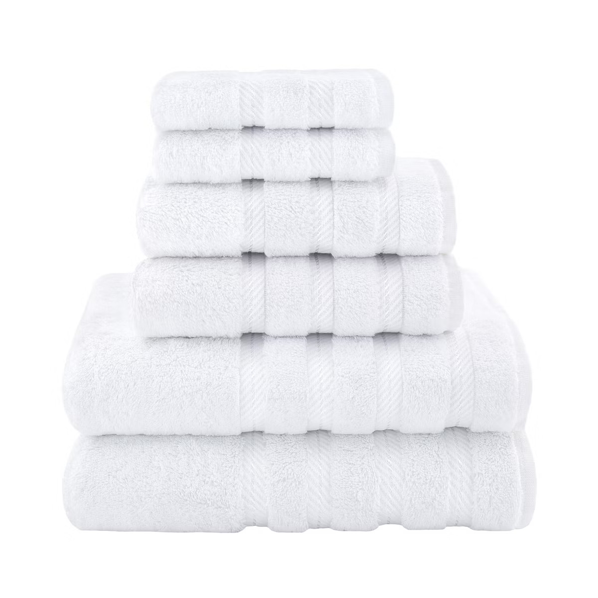 American Soft Linen Luxury Turkish 6 Piece Towel Set, 100% Cotton Soft Absorbent Bath Towels for ... | Target