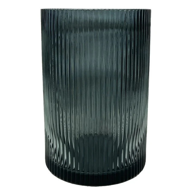 Better Homes and Gardens Glass Pillar Candle Holder Hurricane Large Smoke - Walmart.com | Walmart (US)