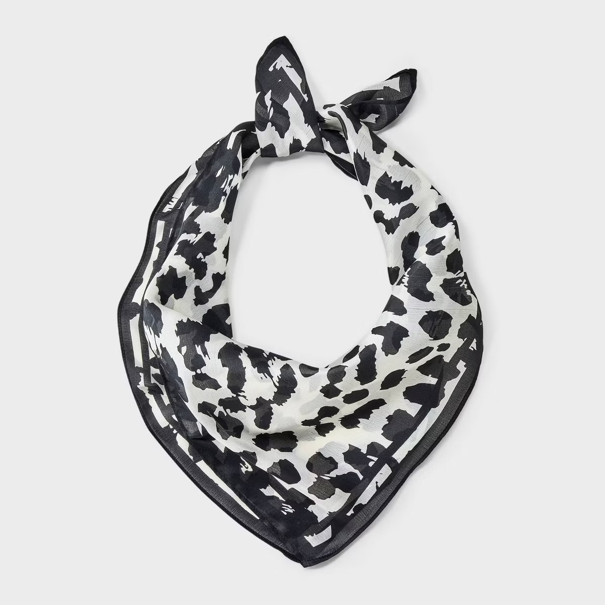 Women's Leopard Pattern Scarf - A New Day™ Black/White | Target