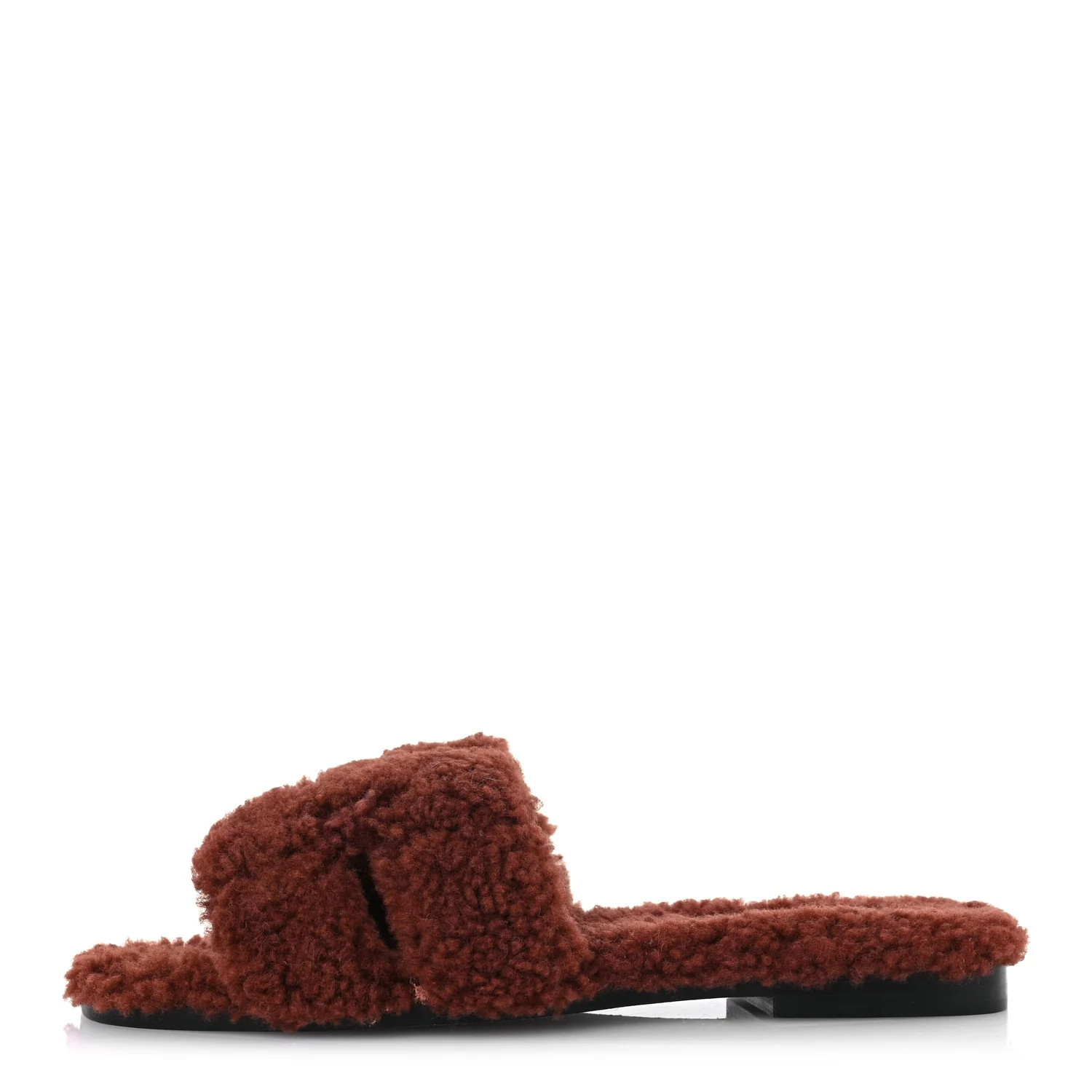 Woolskin Oran Sandals 37 Cognac | FASHIONPHILE (US)
