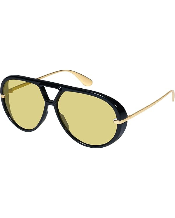 mosanana Trendy Oversized Aviator Sunglasses for Women Retro Style MS52478 | Amazon (US)