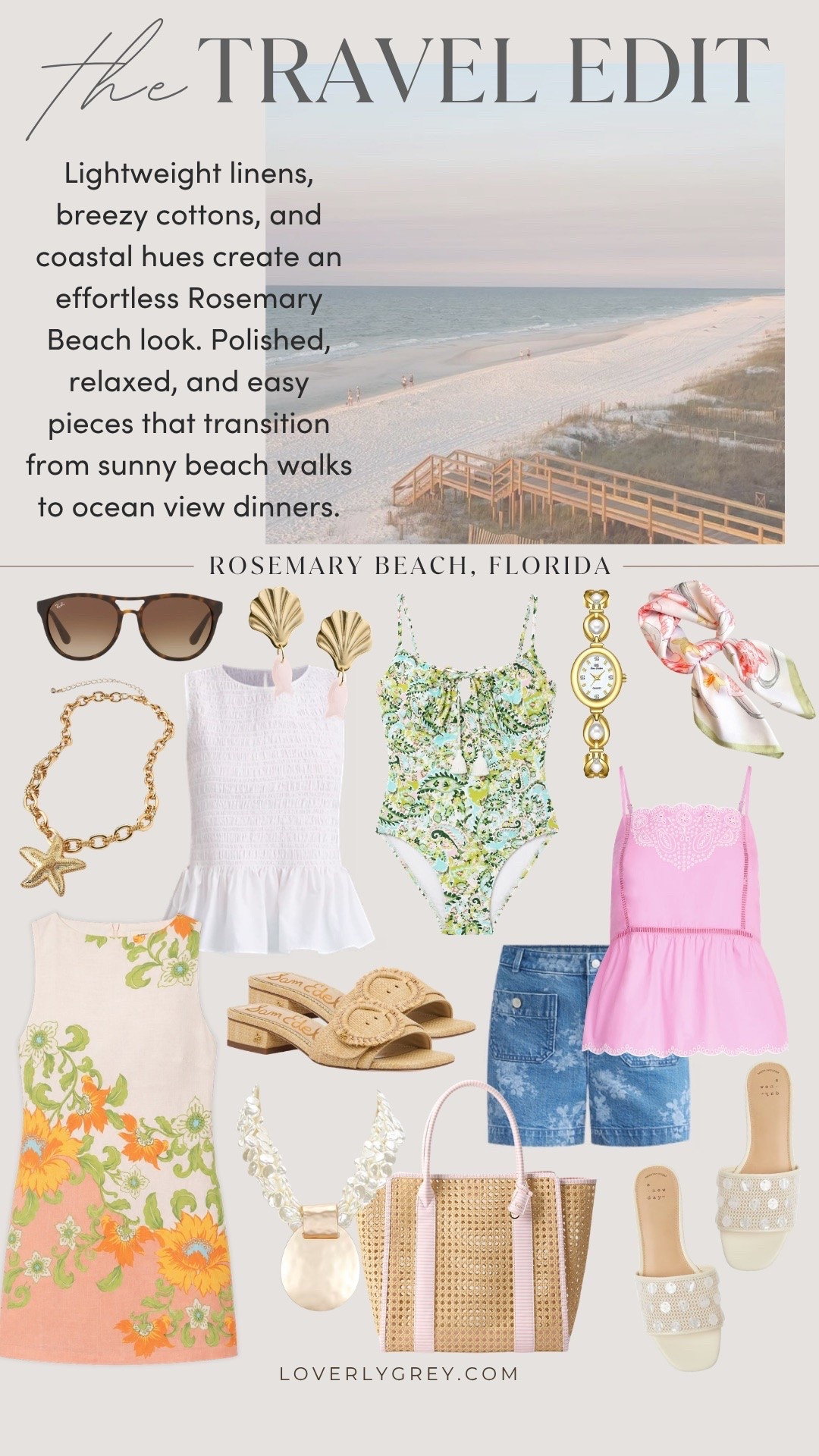 If you’re heading to 30A this summer, these pieces are perfect for beach days to dinner. Lightweight cottons and easy coastal pieces are a must! Timeless staples you’ll reach for all Rosemary Beach/30A trip long. 

Loverly grey, 30a outfits, beach vacation style, resort wear, denim shorts outfit, women’s affordable summer capsule, pink eyelet top, Walmart fashion finds, Target women’s finds swim

#LTKSeasonal #LTKSwim #LTKTravel