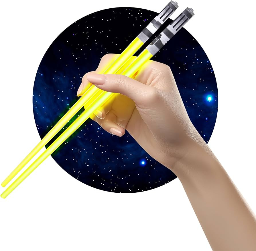 Chop Sabers Light Up LightSaber Chopsticks, 1 Pair, Yellow | Amazon (US)