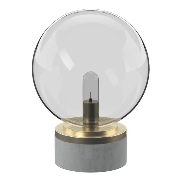 Murilda 9.84" Chrome/Gray Globe Table Lamp | Wayfair North America