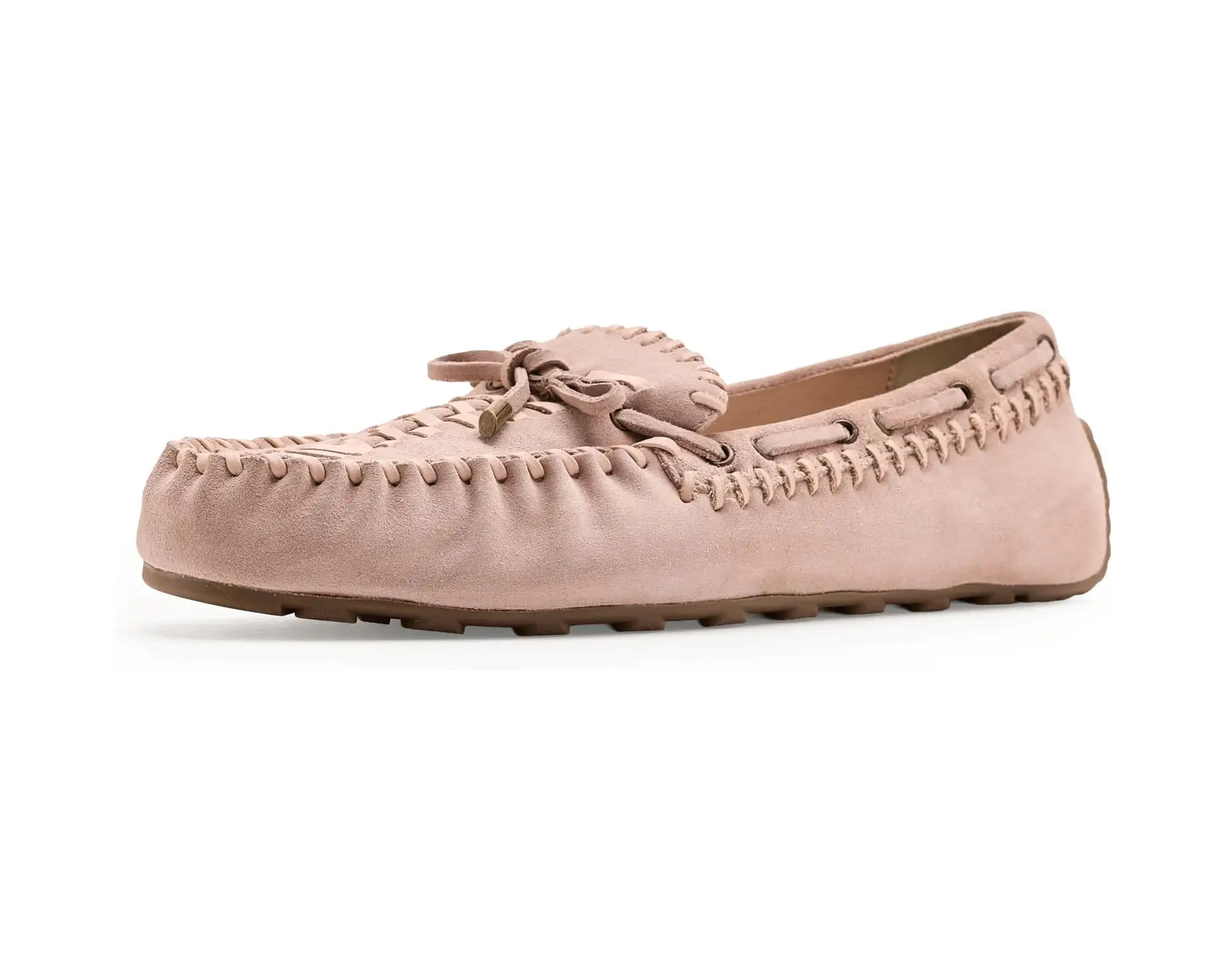 Free People Misty Suede Moccasins Women's Slip on Shoes Cognac Suede : EU 37.5 (US Women's 7.5) M | Zappos.com