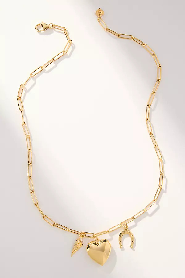 Horseshoe Heart Charm Necklace | Anthropologie (US)