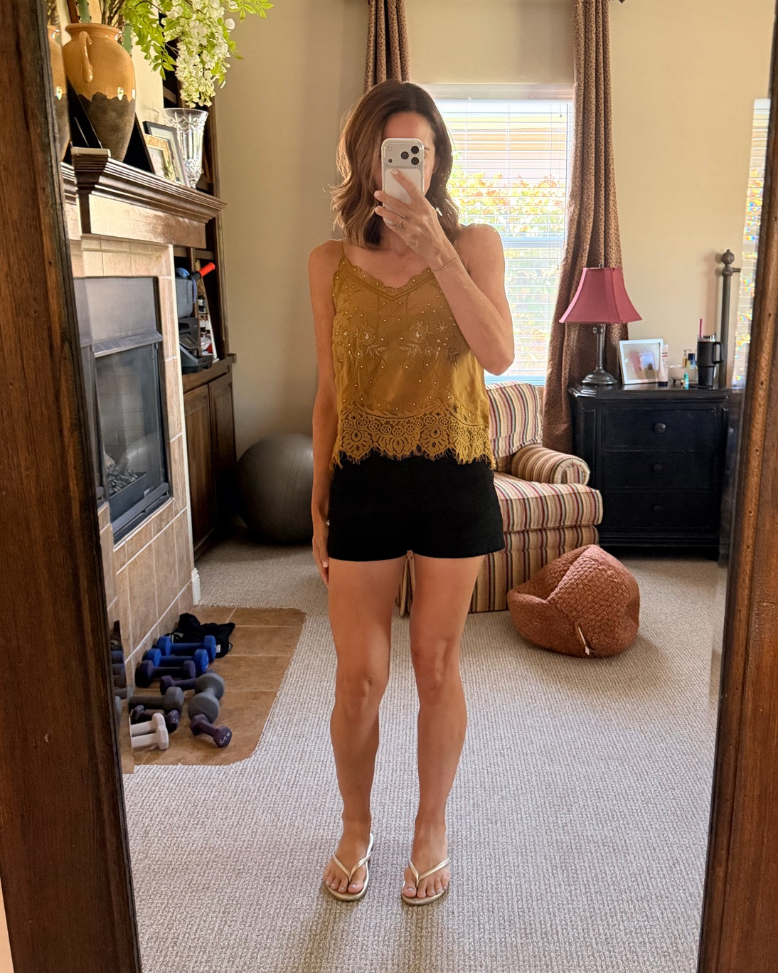 Love this top from the Anthropologie fall 30% off sale.  I’m wearing a small.  Adjustable straps.  No stretch to the fabric but it has a flowy, relaxed fit.

#LTKOver40 #LTKSaleAlert #LTKootd