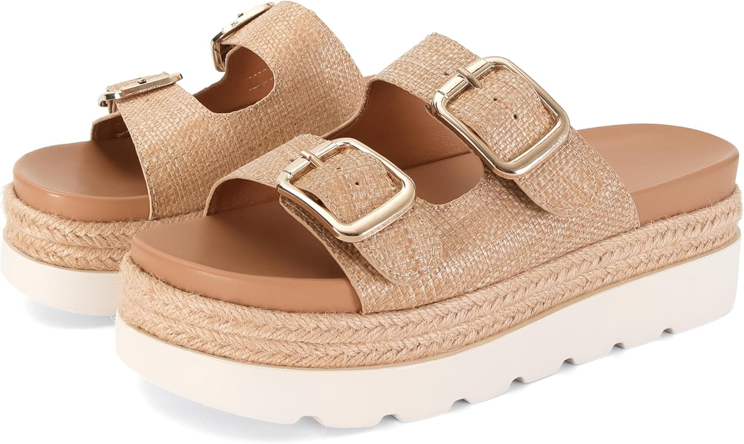 DOEYG Platform Wedges Slide Sandals for Women Flatform | Amazon (US)