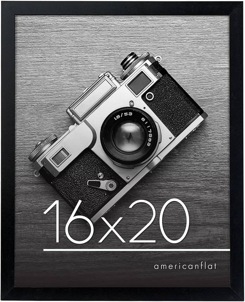 Americanflat 16x20 Poster Frame in Black - Composite Wood with Polished Plexiglass - Horizontal a... | Amazon (US)