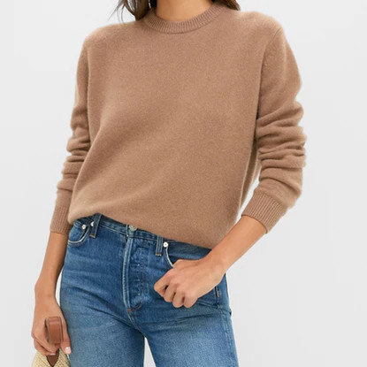 Mocha Cashmere Boyfriend Bodie Crewneck | Tuckernuck (US)