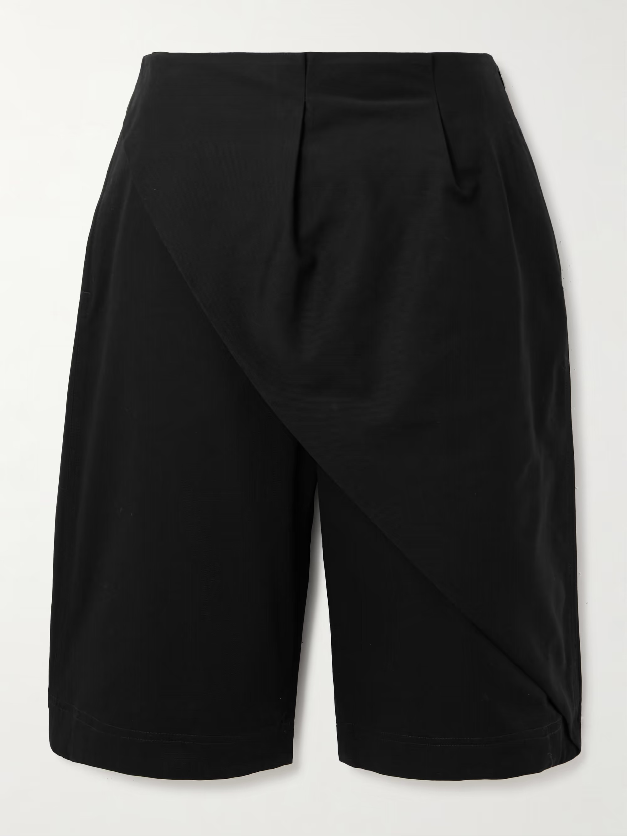 Layered wrap-effect cotton-twill shorts | NET-A-PORTER APAC