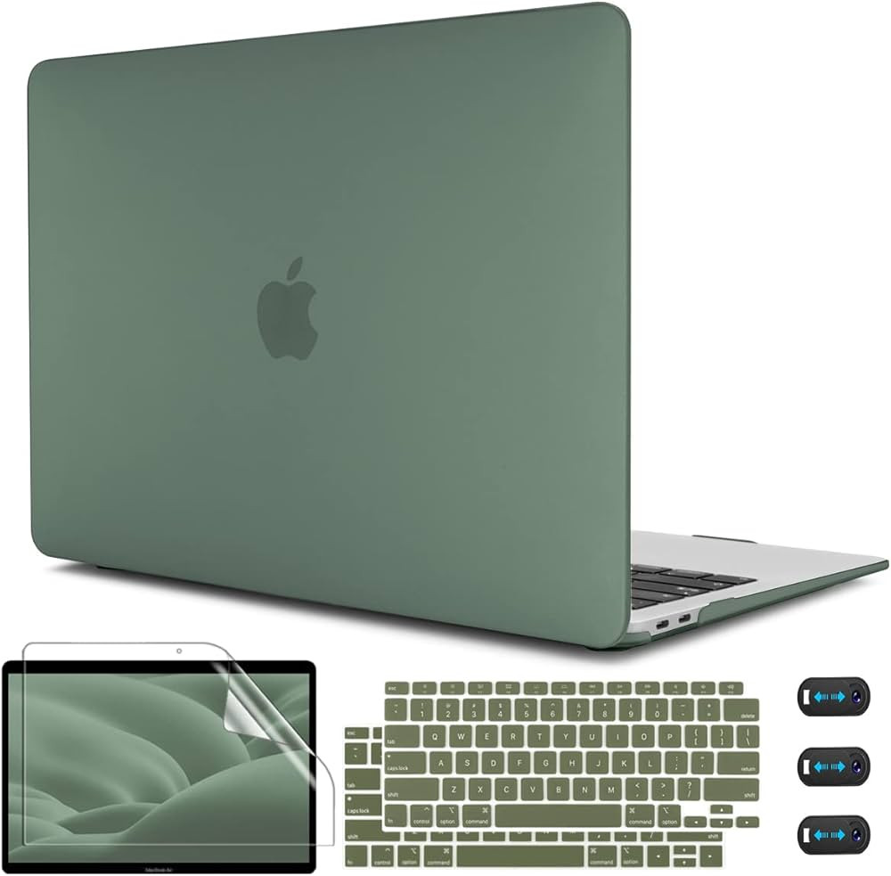 CISSOOK Midnight Green Case for MacBook Air 13inch 2021-2018 M1 | Includes Keyboard Cover | Compa... | Amazon (US)