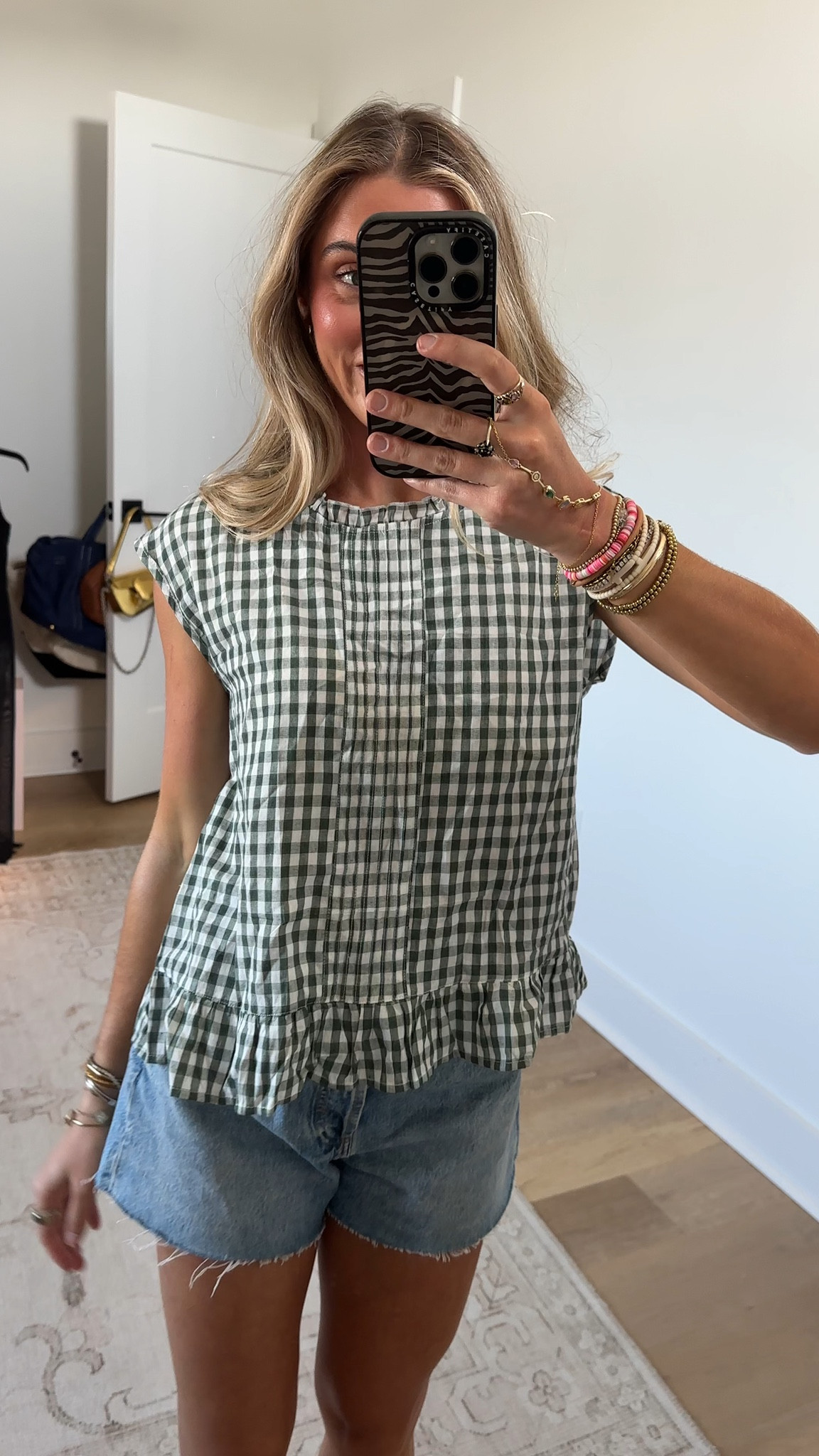 Amazon size small Women Cotton Plaid Sleeveless Shirt Lace Collar Ruffled Hem Back Button Details for a Casual Summer Top

#LTKootd #LTKSaleAlert #LTKWorkwear