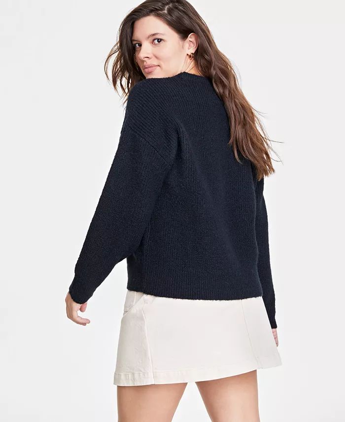 On 34th Women's Shaker Crewneck Long-Sleeve Sweater, Created for Macy's - Macy's | Macy's
