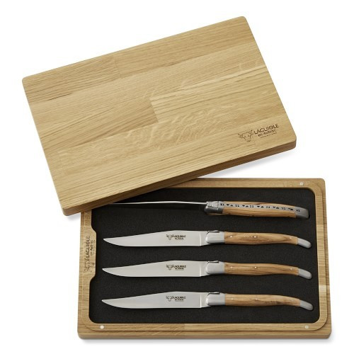 Laguiole En Aubrac Set of 4 Olivewood Steak Knives | Williams-Sonoma
