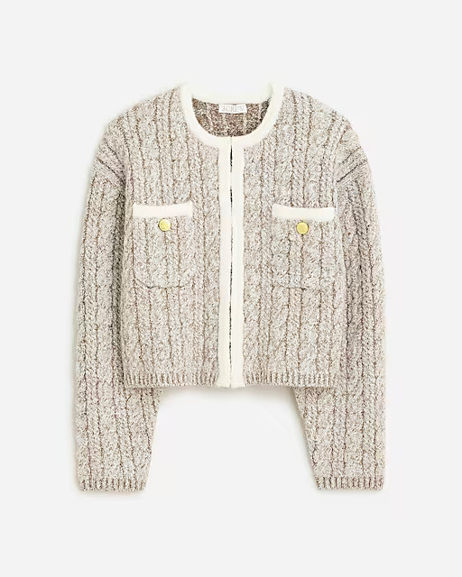 Cable-knit sweater lady jacket | J. Crew US