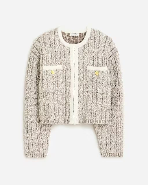 Cable-knit sweater lady jacket | J.Crew US