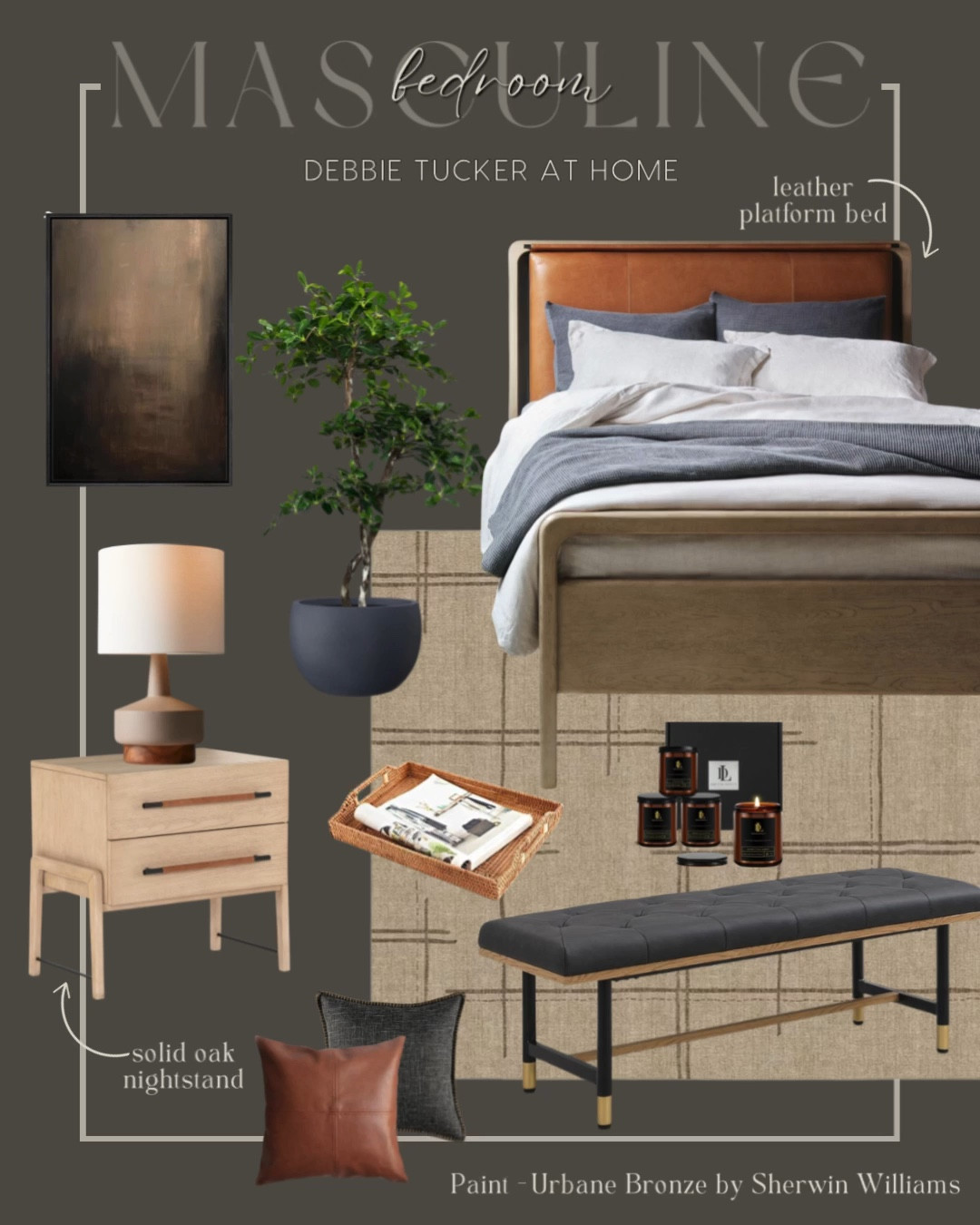This masculine bedroom is moody and rich in color! 

#masculine #manlybedroom

#LTKMens #LTKHome