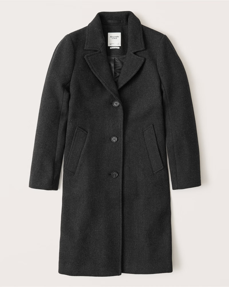 Wool-Blend Dad Coat | Abercrombie & Fitch (US)