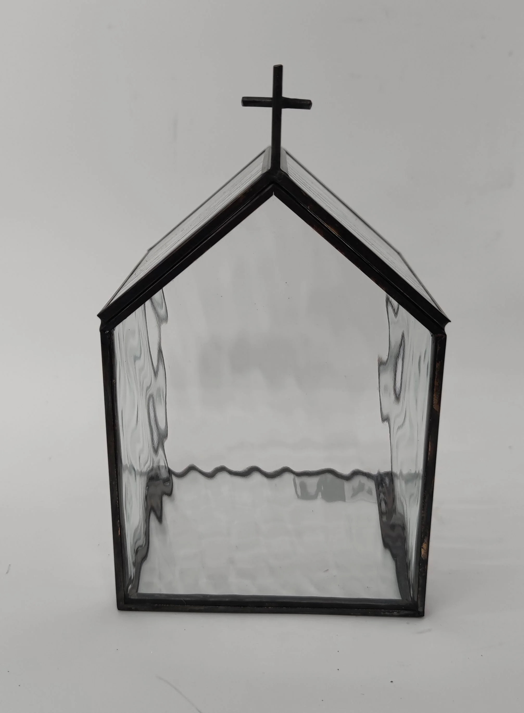 7.5 in Glass Black Church Christmas Decoration, Black, by Holiday Time | Walmart (US)