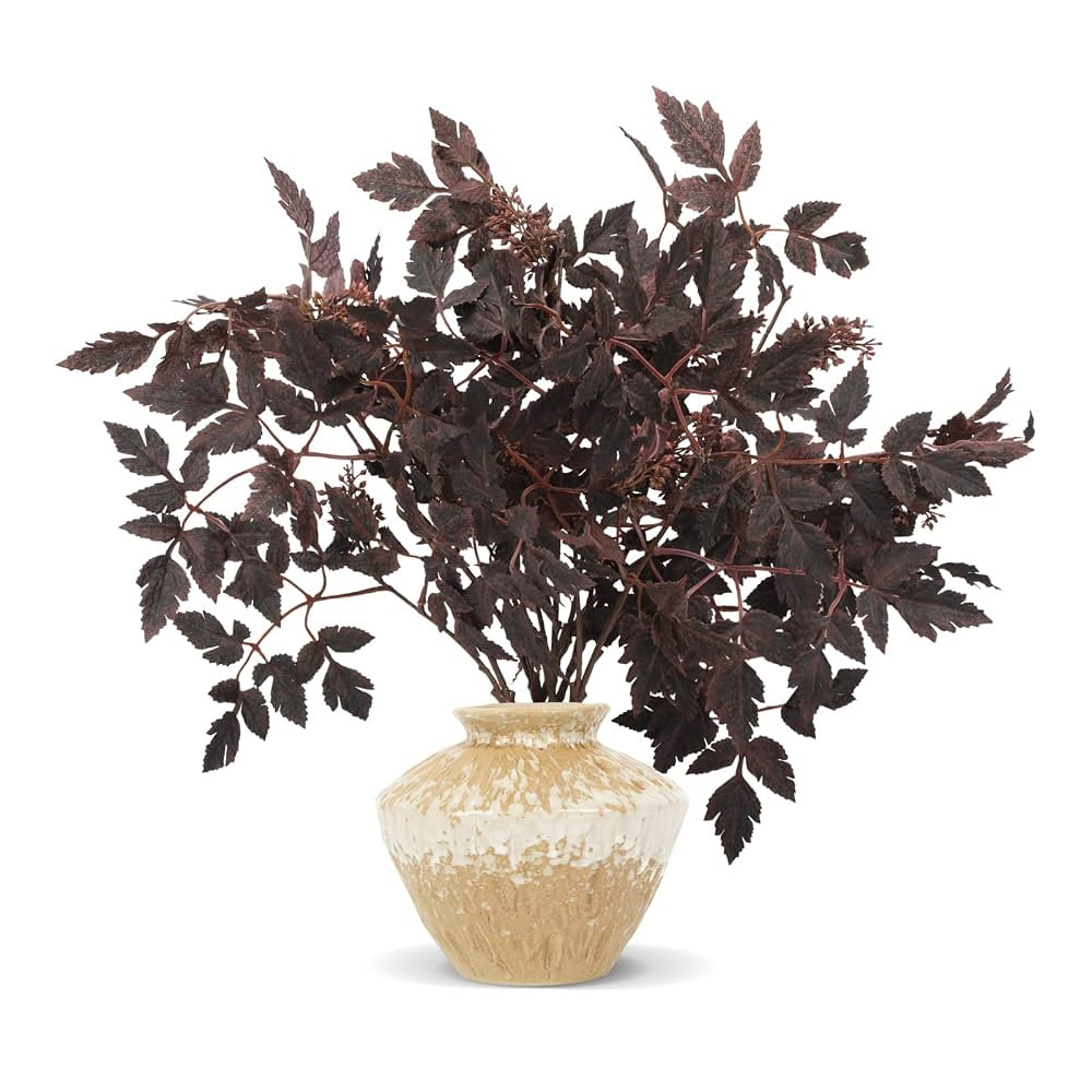 Artificial Cimicifuga 8 Bundles 24 Inches Tall, Deep Purple Faux Flowers for Thanksgiving Hallowe... | Amazon (US)