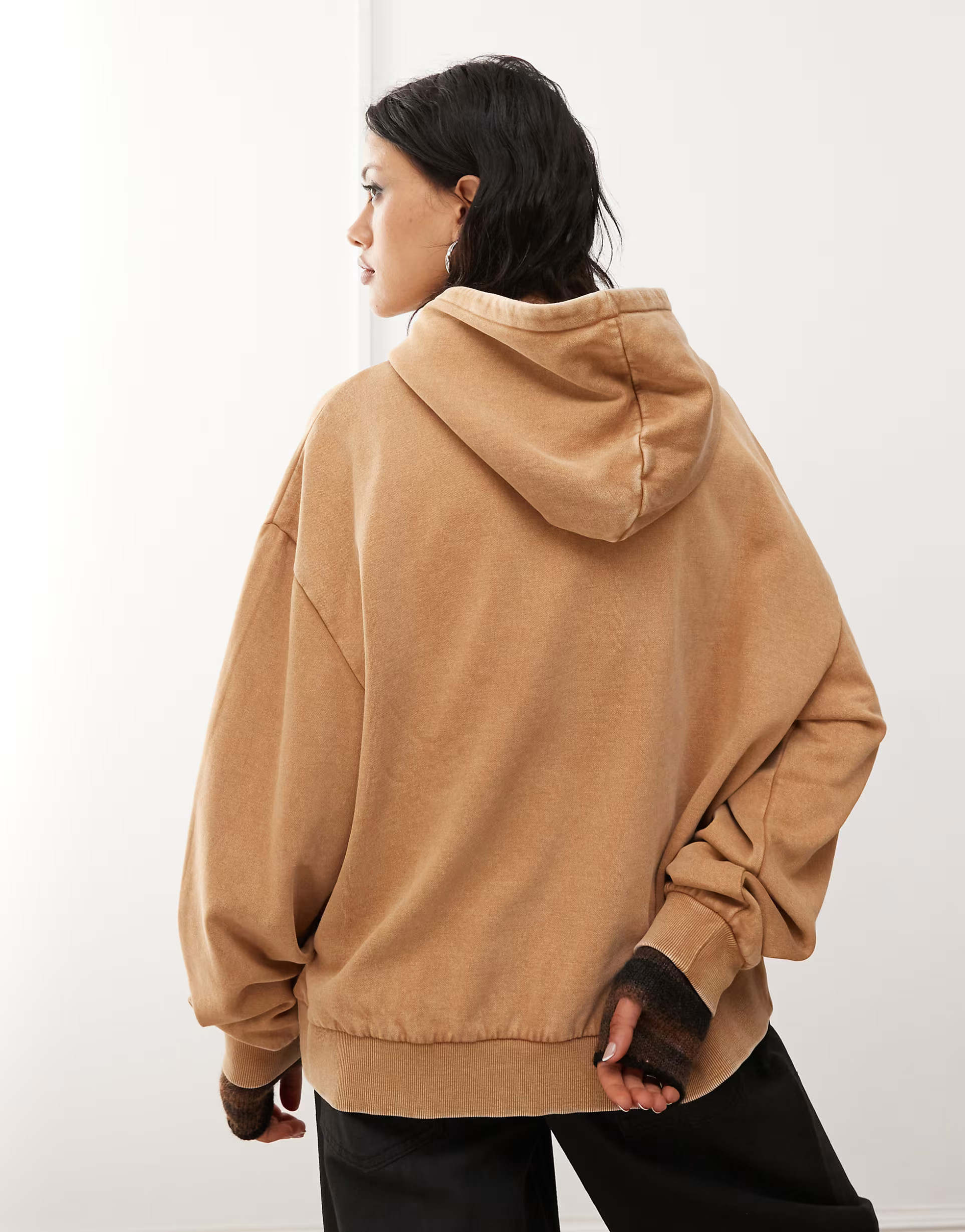 Monki - Sweat à capuche oversize - Fauve délavé | ASOS (Global)