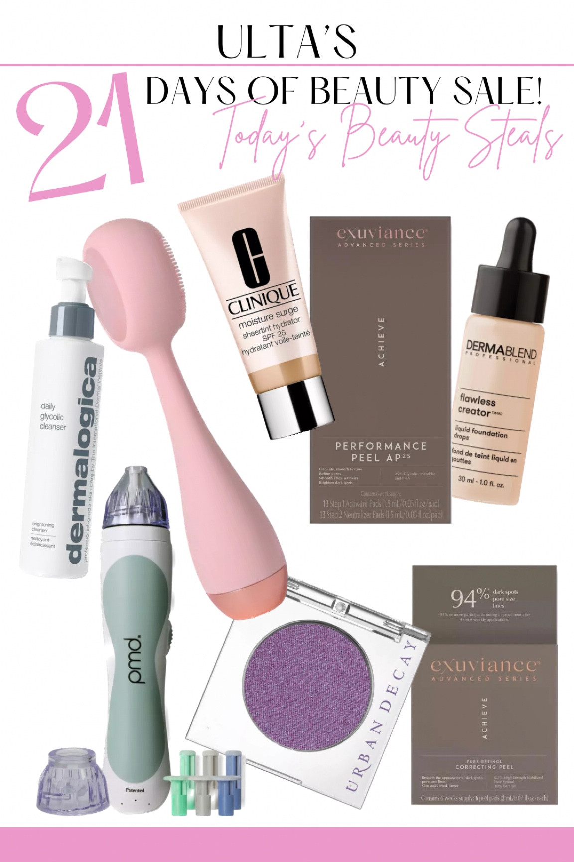 50% off these Ulta favorites!!!😍 
Shop this 21 day sale! 


Facial cleanser brush, microdermabrasion, tinted hydrator , liquid foundation, cleanser, exfoliant peel, correcting peel, urban decay eyeshadow. 

#LTKbeauty #LTKFind #LTKsalealert