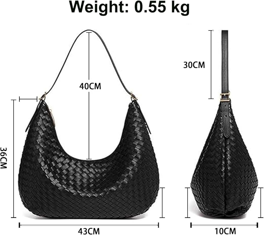 Shoulder Handbags Shoulder Bag for Women Totes Woven Vegan Leather Bag Hand Bag Working Lightweig... | Amazon (US)