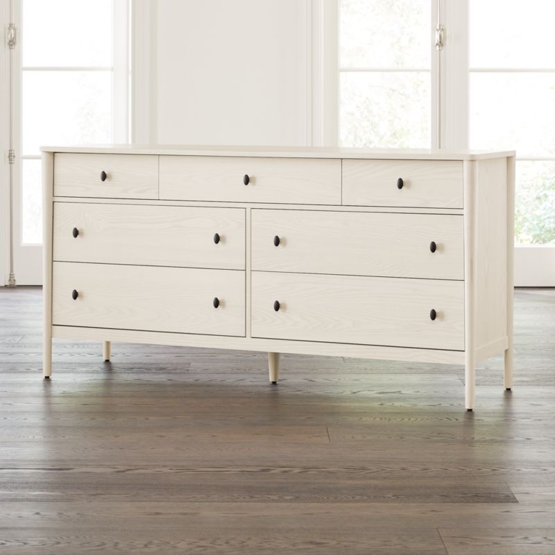 Gia Cream Ash 7-Drawer Dresser + Reviews | Crate & Barrel | Crate & Barrel