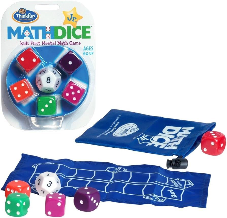 Think Fun Math Dice Junior Game for Boys and Girls Age 6 and Up - Teachers Favorite and Toy of th... | Amazon (US)