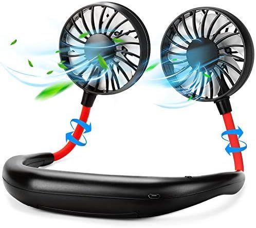 Portable Neck Fan Hand Free Personal Mini Fans USB neck hang fan, 360 Degree Free Rotation person... | Amazon (US)
