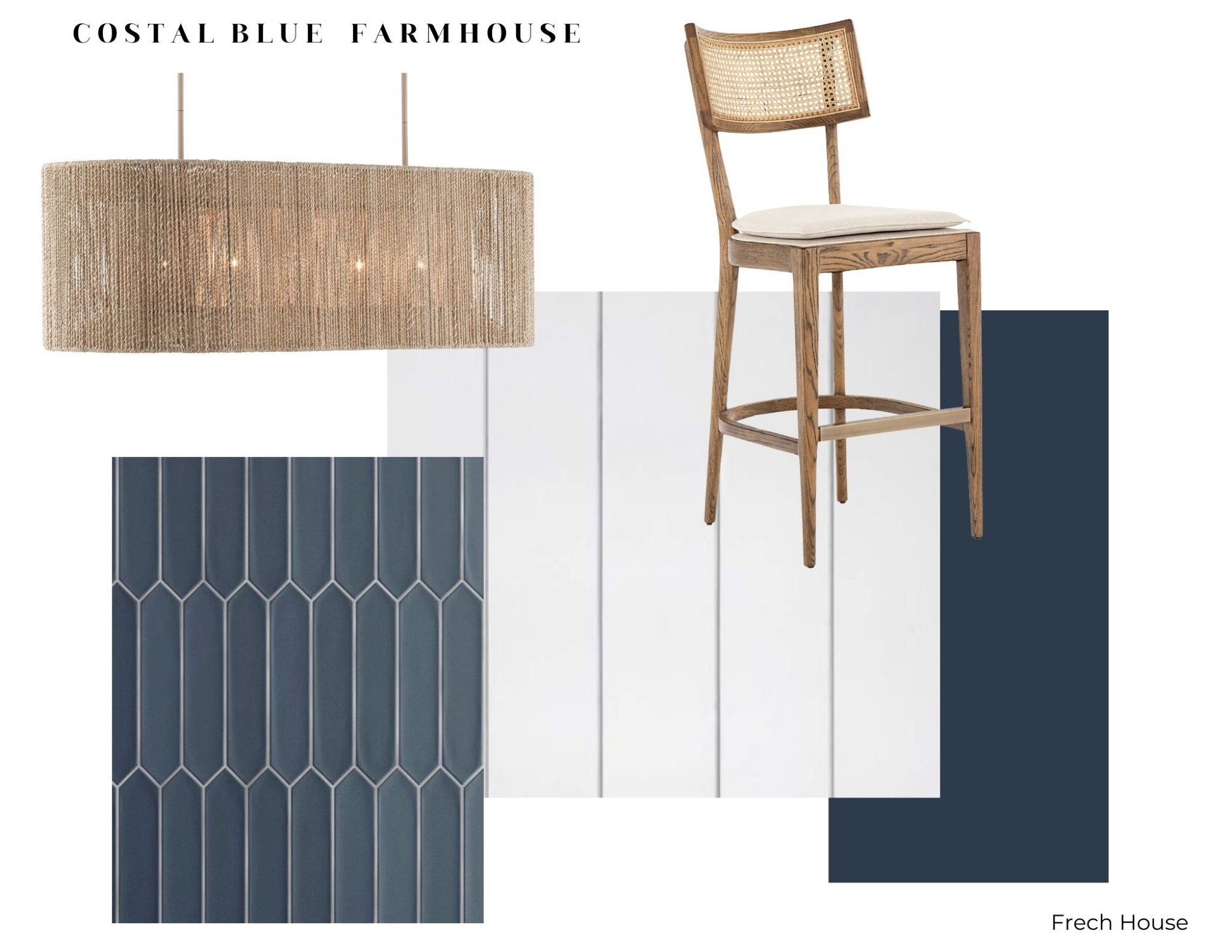 Coastal Blue Farmhouse. Adding a timeless color like blue adds character without getting sick of it! 