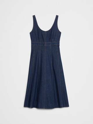 Denim Empire-Waist Midi Dress | Banana Republic Factory
