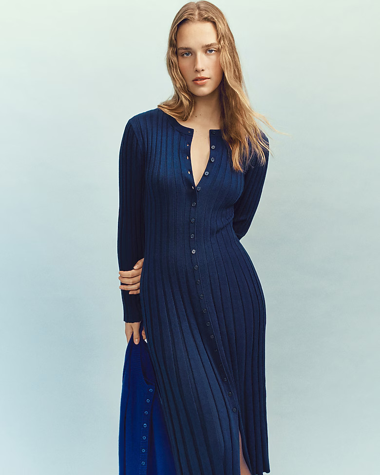 Wide-rib sweater-dress in merino wool | J. Crew US