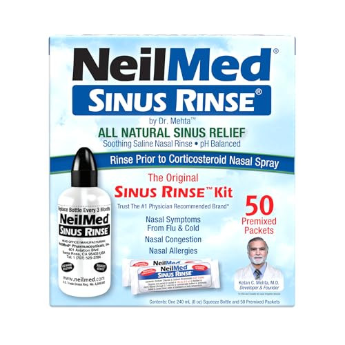NeilMed Sinus Rinse - A Complete Sinus Nasal Rinse Kit, 50 count (Pack of 1) Count may vary | Amazon (US)