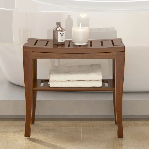 Thacker 18.7'' W Bamboo Shower Bench | Wayfair North America