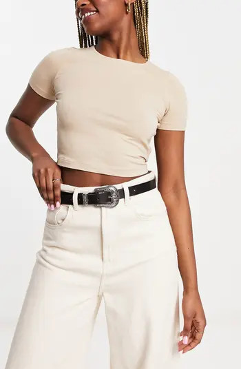 ASOS DESIGN 2-Pack Assorted Fitted Crop T-Shirt | Nordstrom | Nordstrom