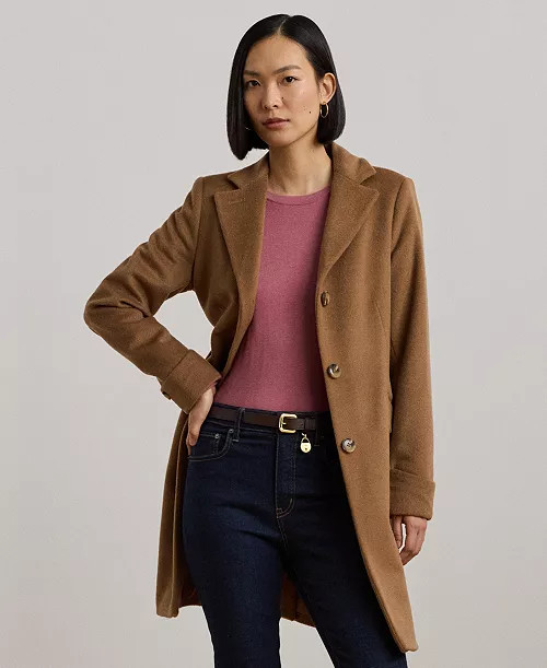 Women's Single-Breasted Walker Coat | Macy's