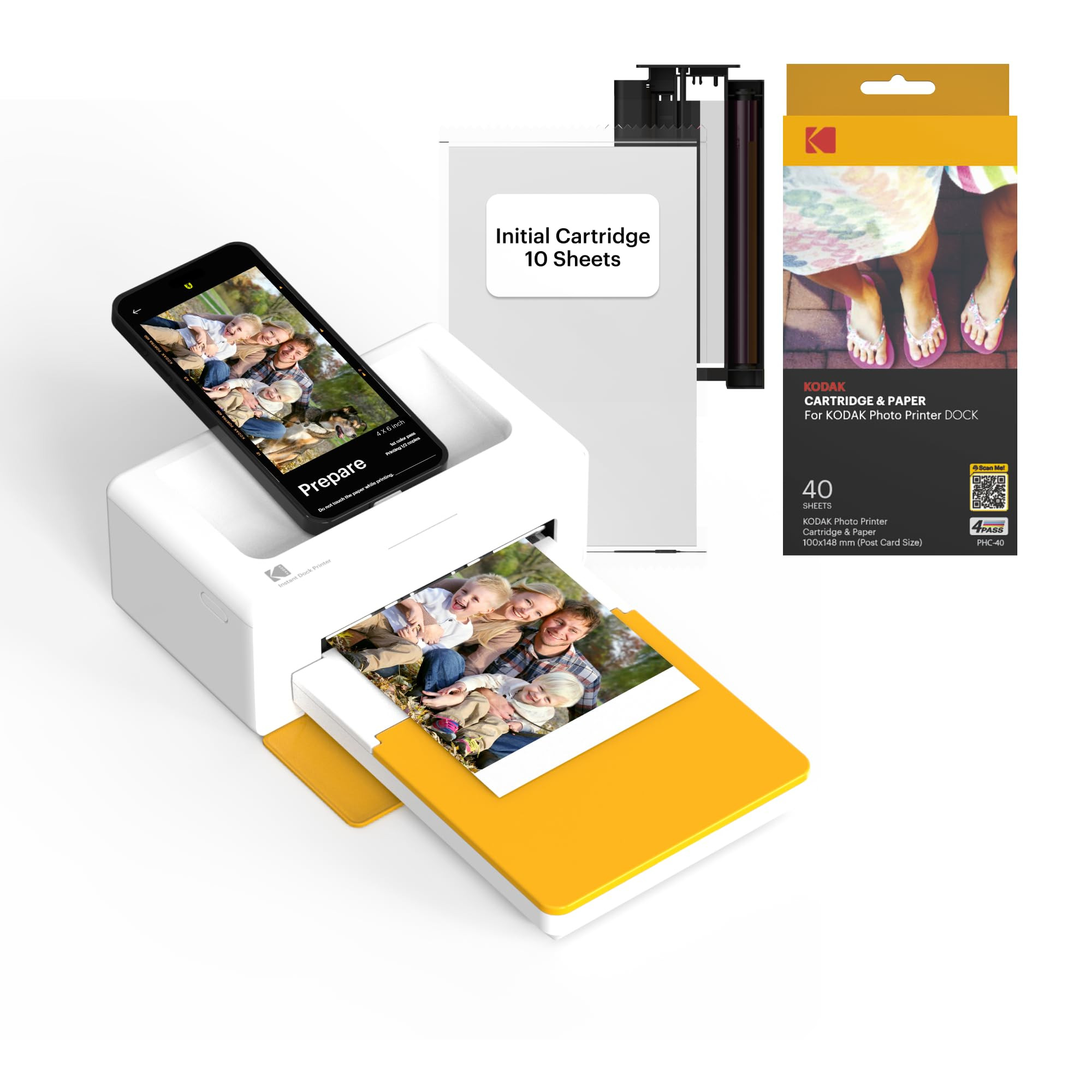 KODAK Dock Plus 4PASS Instant Photo Printer, 4x6” Portable Picture Printer, Bluetooth & Dock 2-... | Amazon (US)
