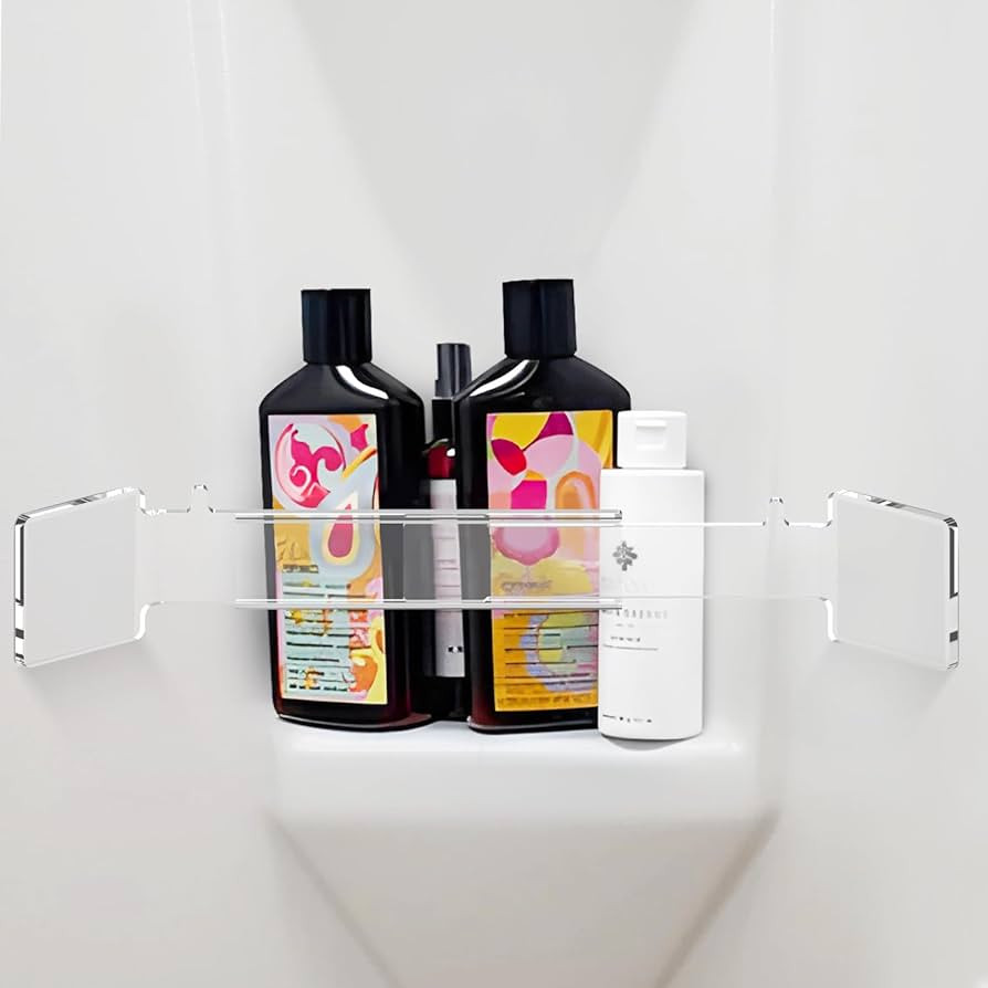 RV Accessories for Inside Clear, Camper Must Haves, Shower Corner Storage Bar with 2 Razor Hanger... | Amazon (US)