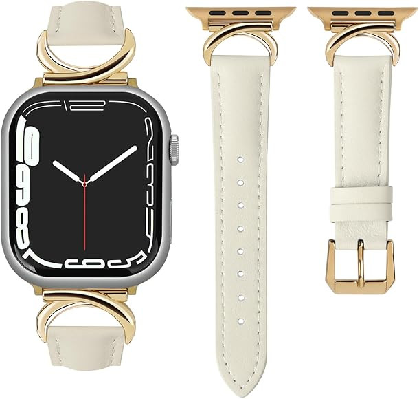 Leather Band Compatible with Apple Watch Bands for Women 41mm 40mm 38mm 42mm 44mm 45mm 46mm 49mm,... | Amazon (US)
